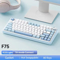 F75 2.4G Wireless, Bluetooth, and Wired Gaming Mechanical Keyboard with RGB Lighting, Customized 75% Layout, OEM Profile, and Gasket Structure