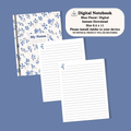 Digital Notebook - Blue Floral